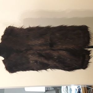 Sebby Collection Faux Fur Vest L